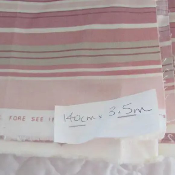 Pink Stripe Chintz Fabric - 3.5 m - Picture 3 of 4